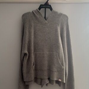 Celebrity Grey V-Neck Gray Sweater and shorts lounge set